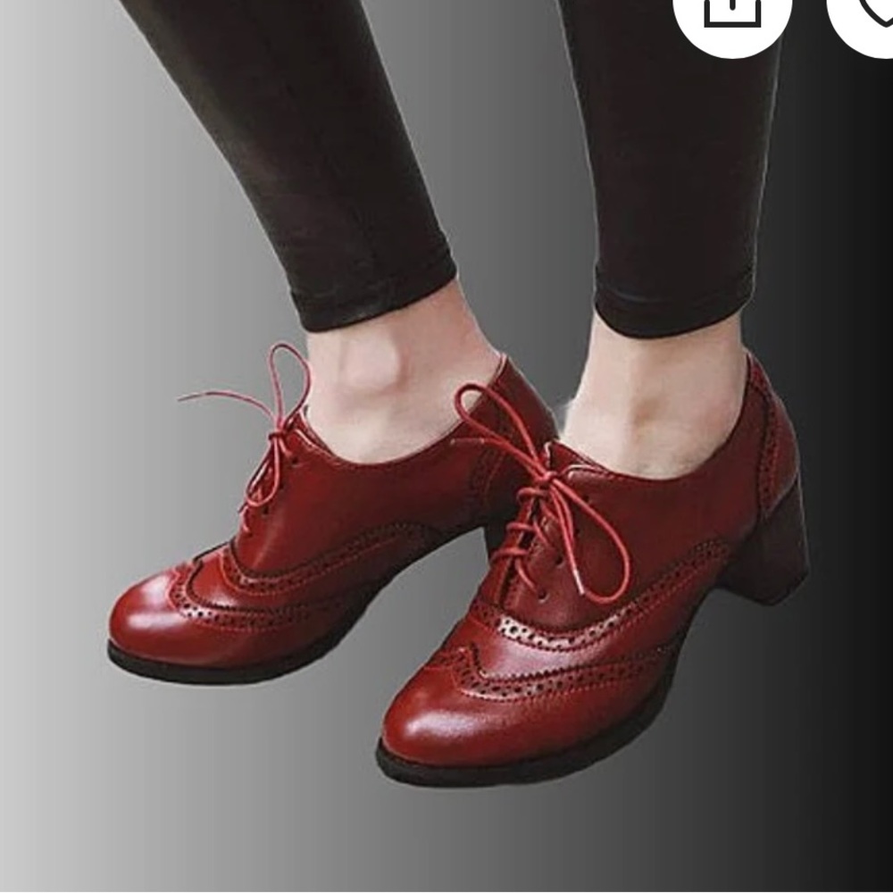 Euc Classic Red Oxford Shoes Gem